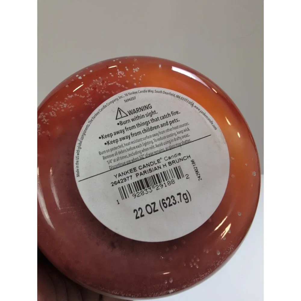 YANKEE CANDLE PARISIAN HOLIDAY BRUNCH 22 OZ 1 WICK CANDLE